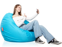 Medium Bab babzsákfotel, Pamut Retro - Türkiz (belső huzattal) 1 - HuppanjBele.hu