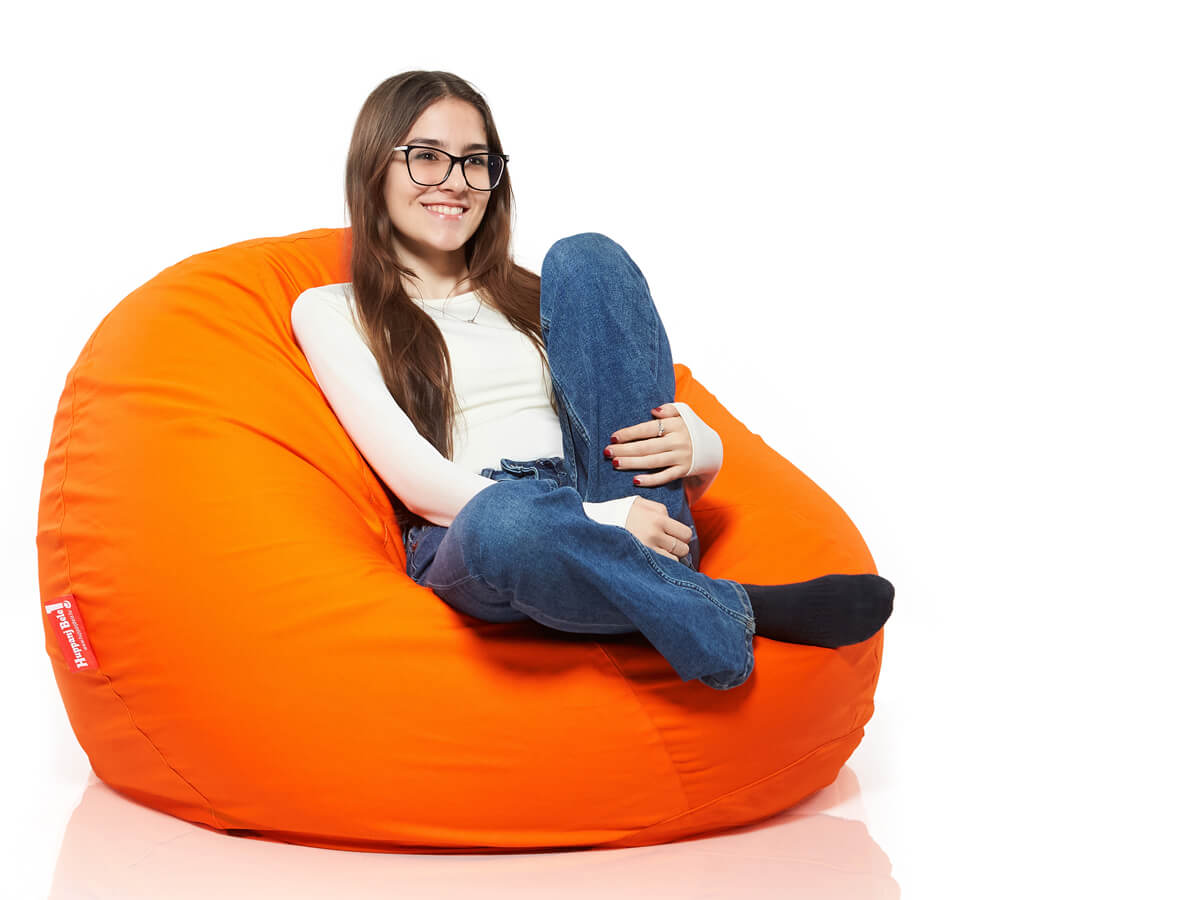 Medium Bab babzsákfotel, Pamut Retro - Narancs (belső huzattal) 1 - HuppanjBele.hu
