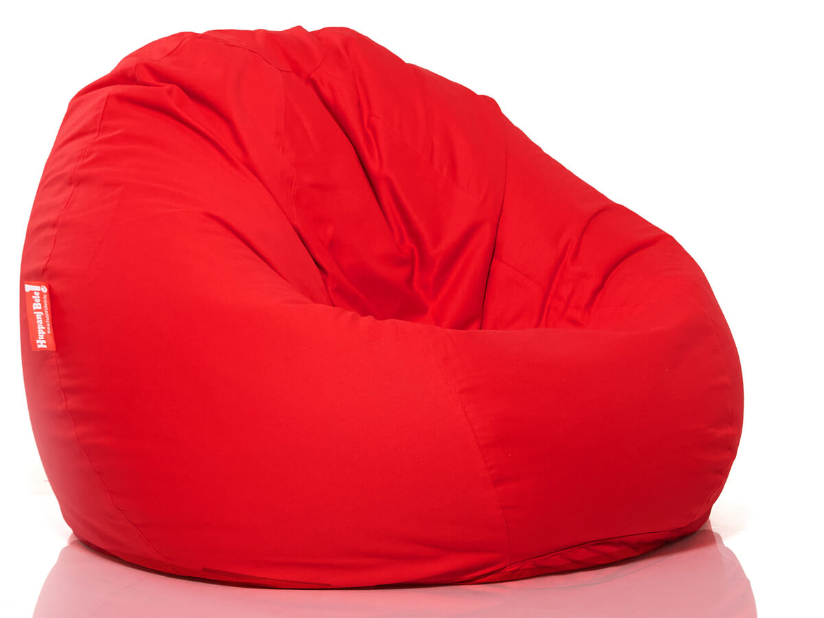 Medium Bab babzsákfotel, Pamut Retro - Piros (belső huzattal) 2 - HuppanjBele.hu