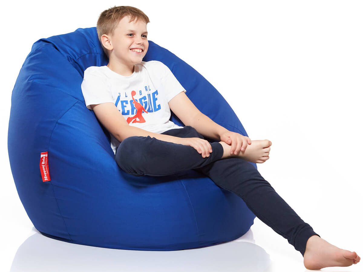 Medium Bab babzsákfotel, Pamut Retro - Királykék (belső huzattal) 1 - HuppanjBele.hu
