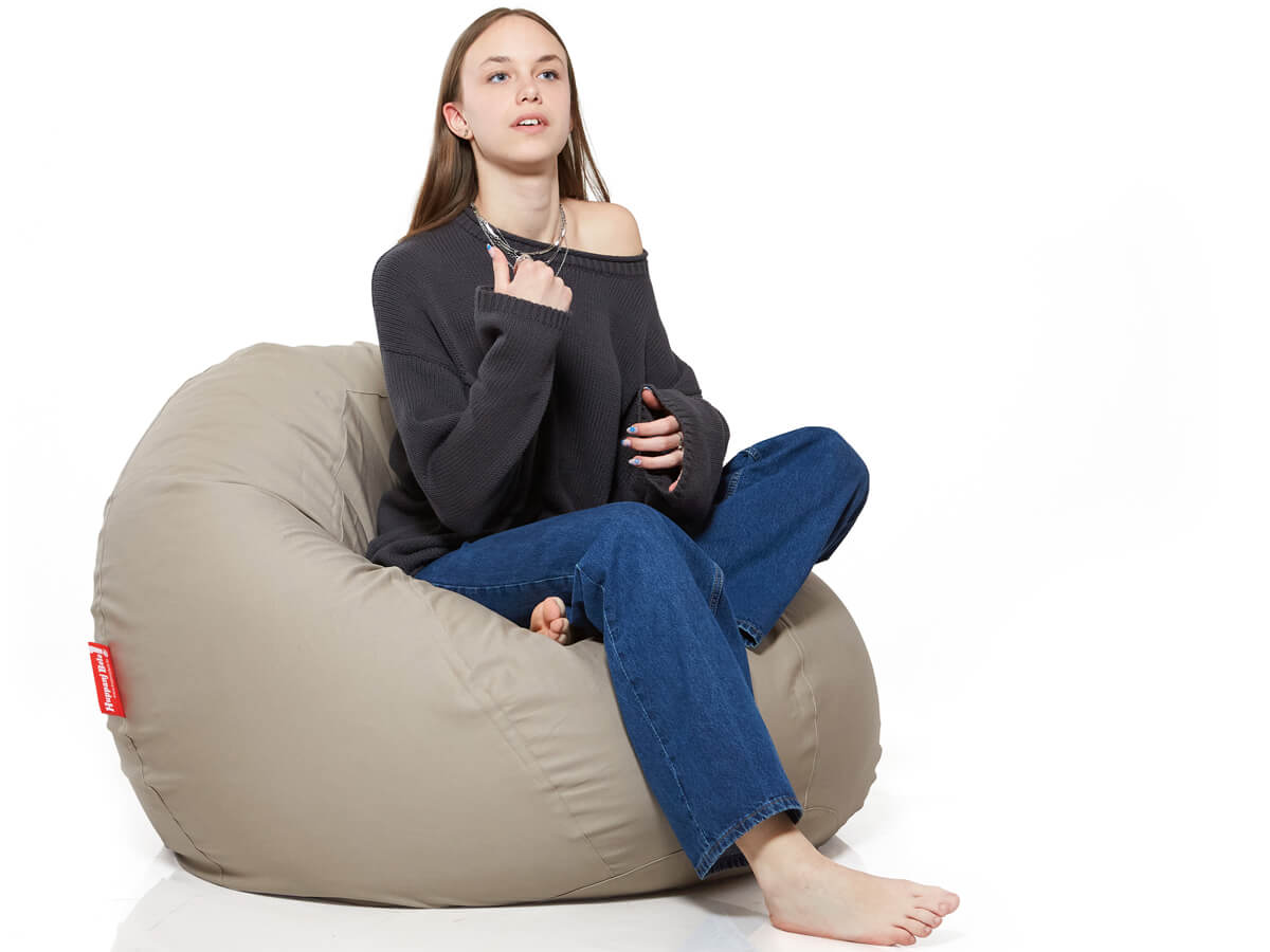 Medium Bab babzsákfotel, Pamut Retro - Drapp (belső huzattal) - HuppanjBele.hu